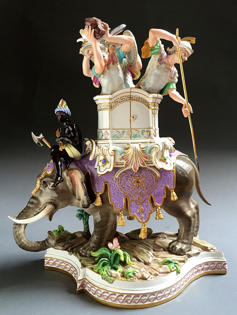 War Elephant Porcelain Meissen 1850-1860